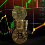 Bitcoin tokens and a price chart are seen in this illustration picture